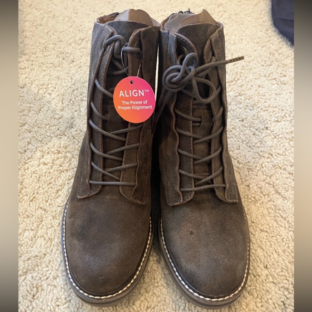 From Nordstrom- Comfortiva Renny suede lace up boot, 6.5